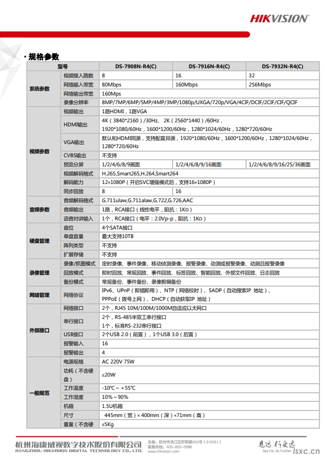 海康威视网络硬盘录像机